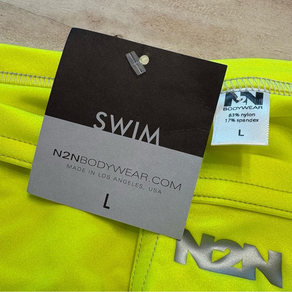N2N BODYWEAR Neon Yellow Celebration Bikini Swimsuit - Picture 9 of 11